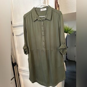 Time & Tru Army Green Dress